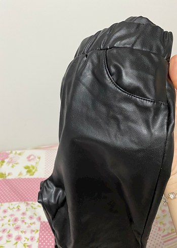 Kız çocuk ispanyol paça deri pantolon - Görsel 3