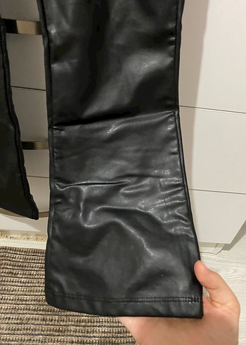diğer Beden Kız çocuk ispanyol paça deri pantolon