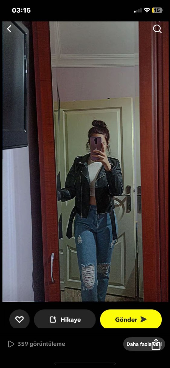 Yırtık Mom Jean Kadın Kot Pantolon - Görsel 5