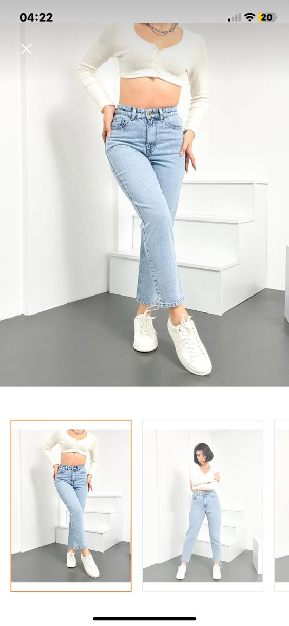 Mavi boru paça kot - Görsel 2