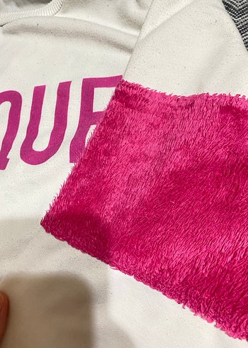 Pembe Baskılı Kadın Sweatshirt - Görsel 3