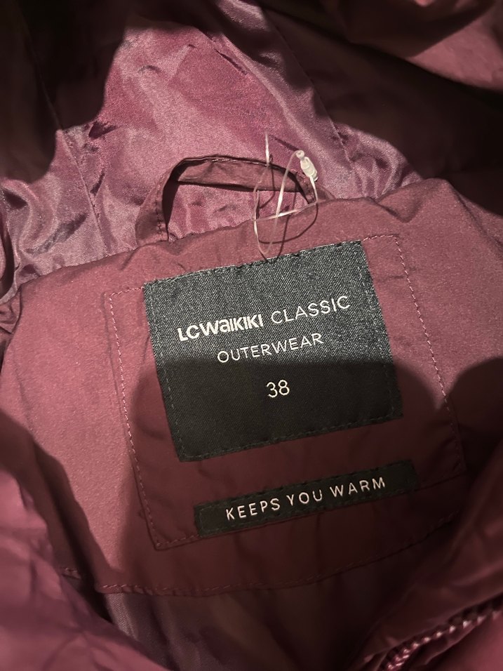 LCW Bordo Kapüşonlu Kadın Kışlık Mont - Görsel 3