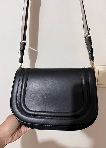 Klasik Siyah Deri Kadın Çanta - Görsel 2