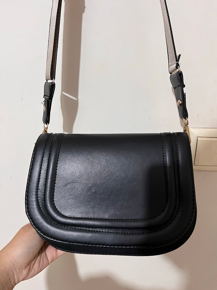 Klasik Siyah Deri Kadın Çanta - Görsel 2