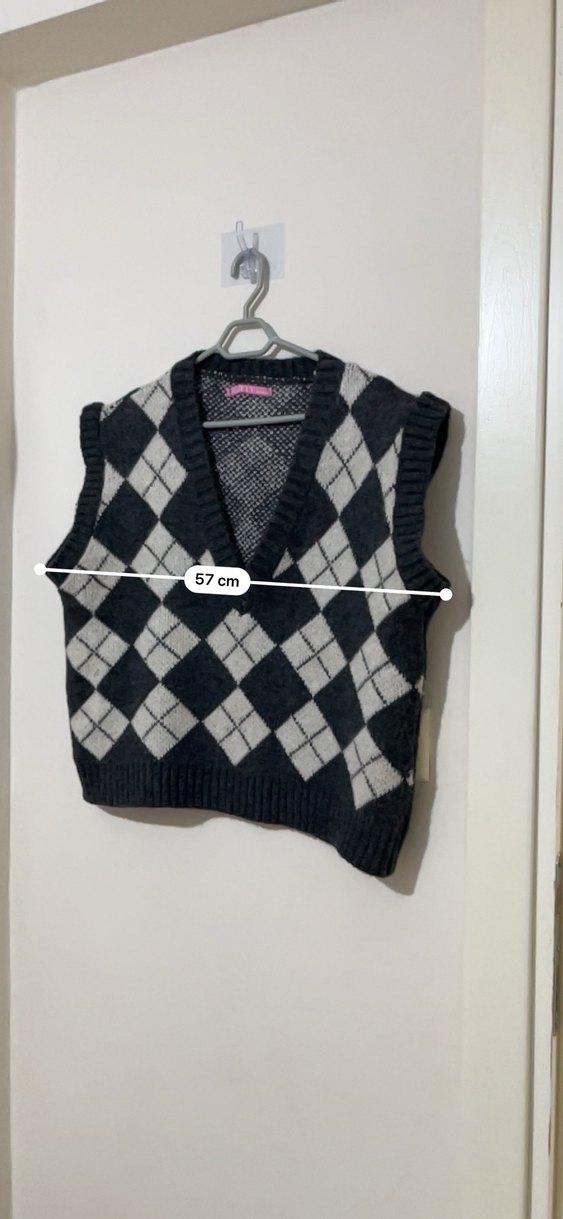 Baklava desenli kadın Triko süveter - Görsel 2