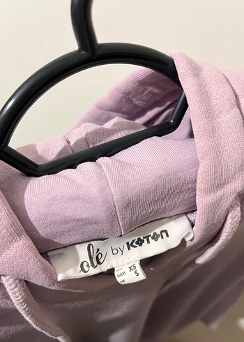 Kadın Lila Kapüşonlu Salaş Sweatshirt - Görsel 2