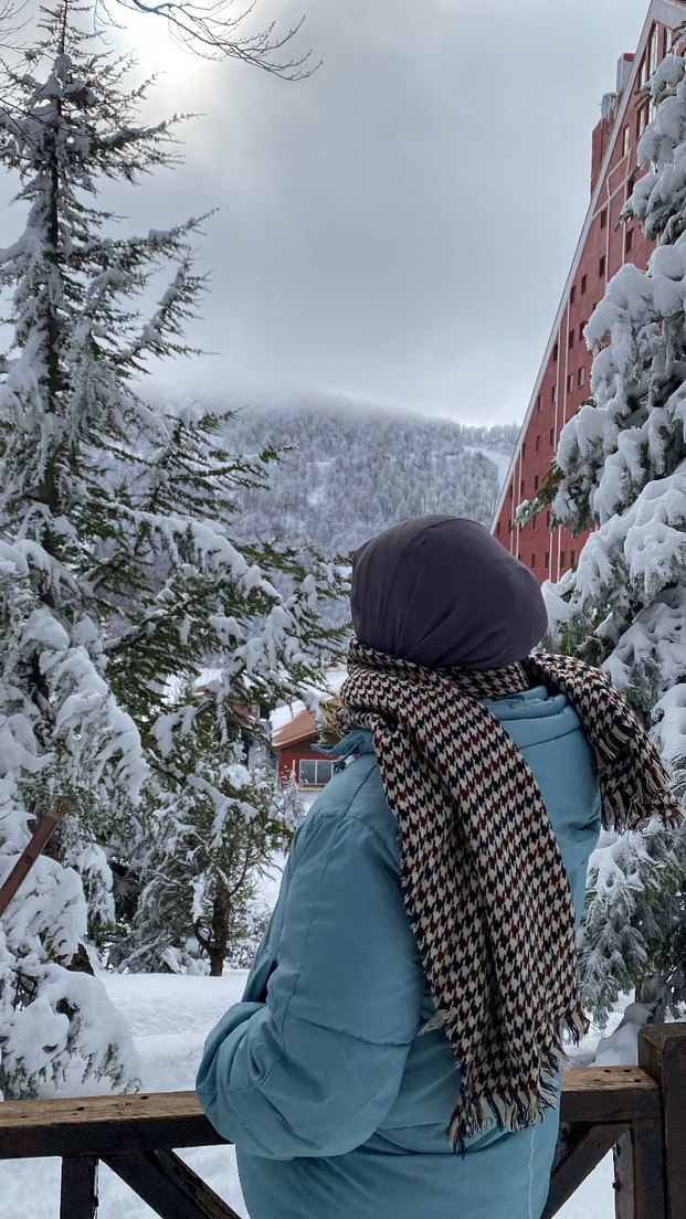 Gri Desenli Erkek Midi Atkı - Görsel 2