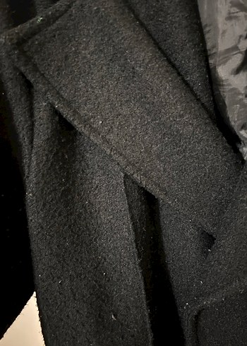 Siyah Çift Düğmeli Kaban - Görsel 2