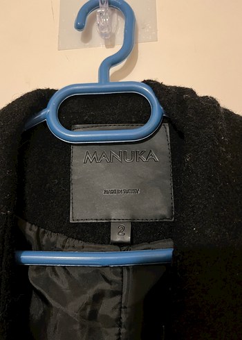 Siyah Çift Düğmeli Kaban - Görsel 3