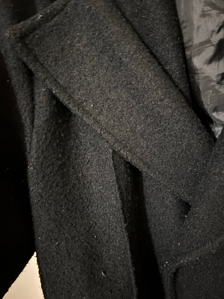 Siyah Çift Düğmeli Kaban - Görsel 2