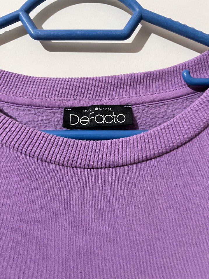 Mor Baskılı Kadın Sweatshirt - Görsel 2