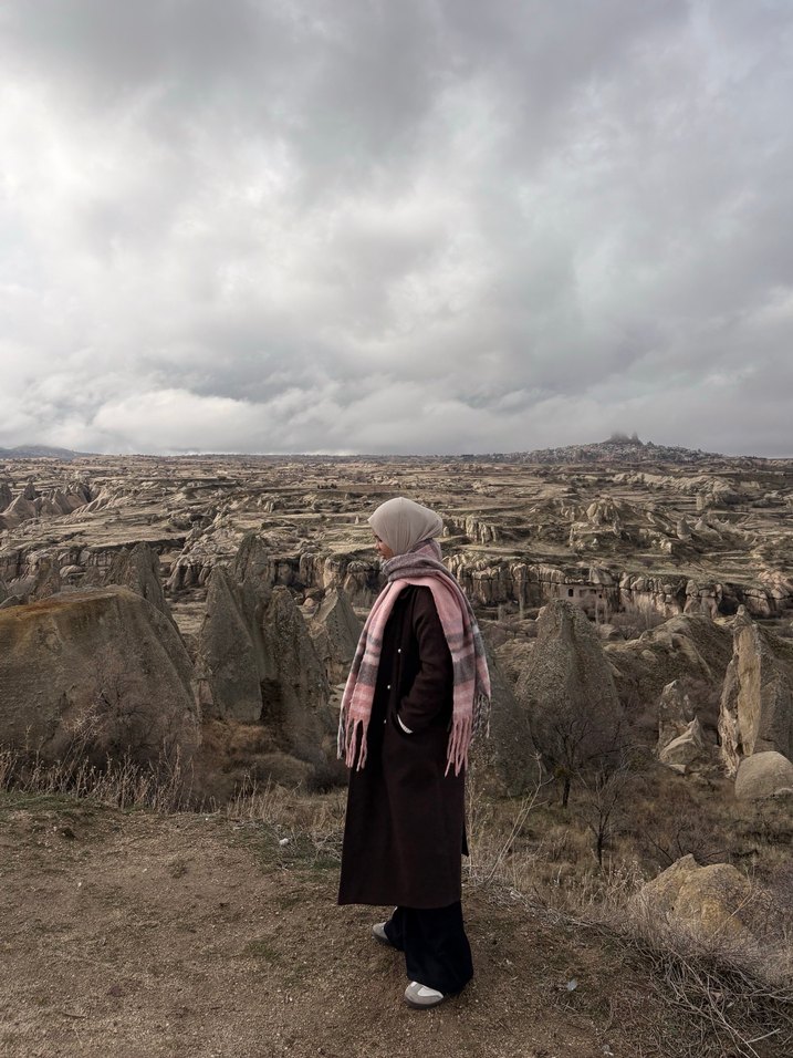 Püsküllü Pembe Gri Bohem Kadın Şal - Görsel 2