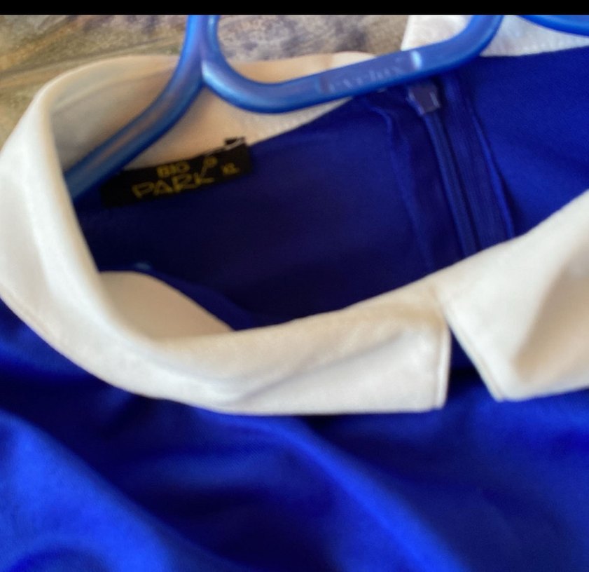 Mavi Yakalı Uzun Kollu Kadın Gömlek - Görsel 4