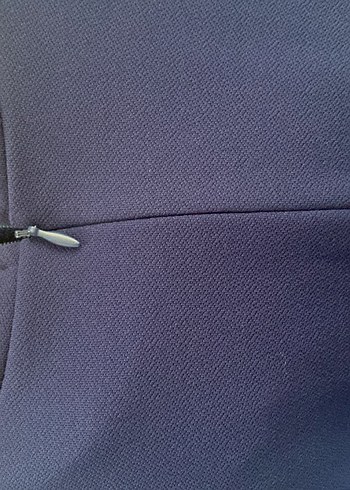 Mavi Drapeli Uzun Kollu Kadın Elbise - Görsel 4