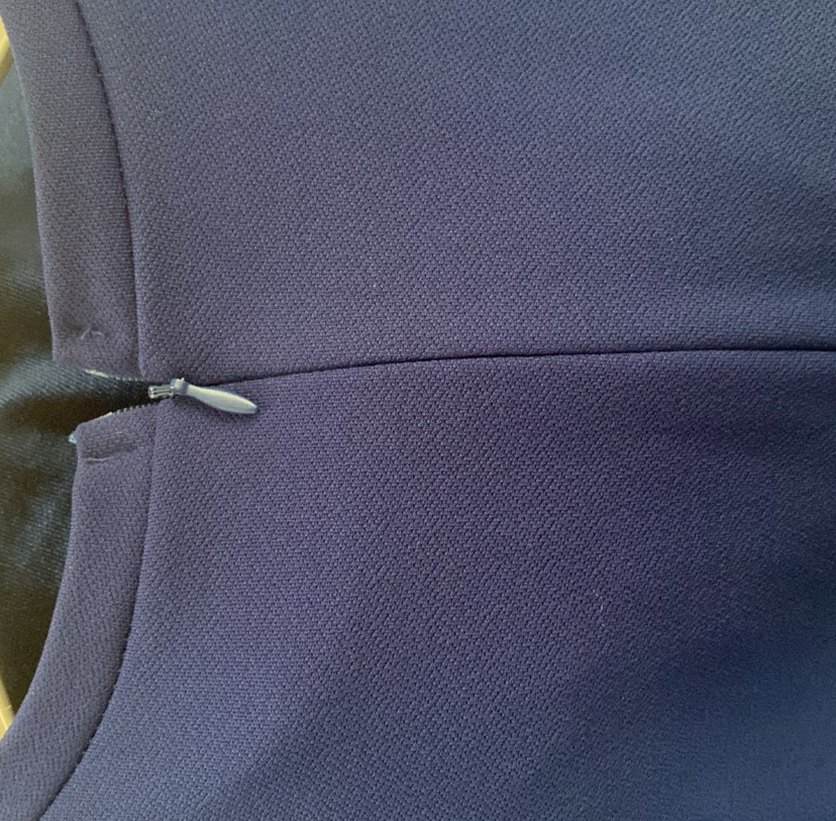 Mavi Drapeli Uzun Kollu Kadın Elbise - Görsel 4