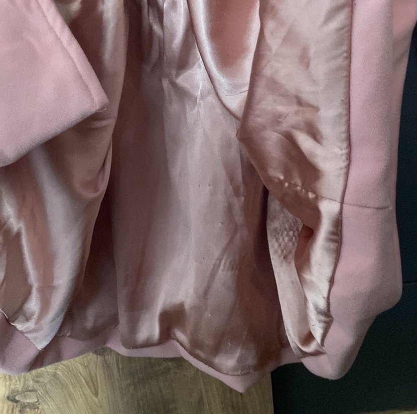 Kız Çocuk Düğmeli Pembe Kaban - Görsel 4