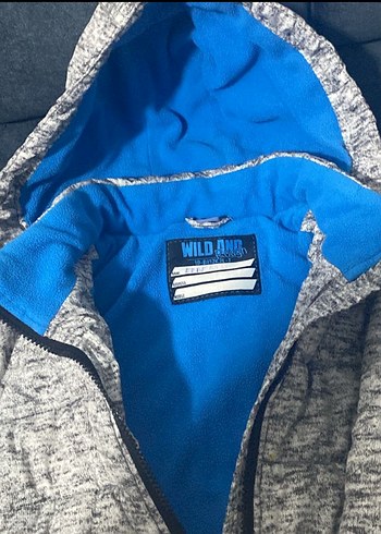 Gri Yarım Fermuarlı Yüksek Yakalı erkek çocuk mont - Görsel 3