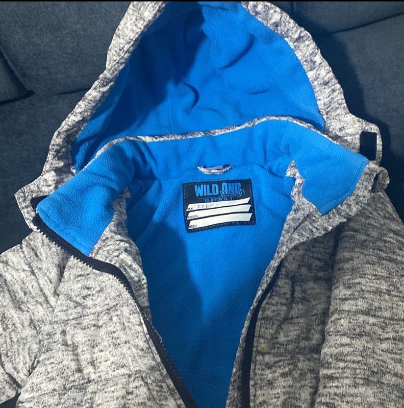 Gri Yarım Fermuarlı Yüksek Yakalı erkek çocuk mont - Görsel 3