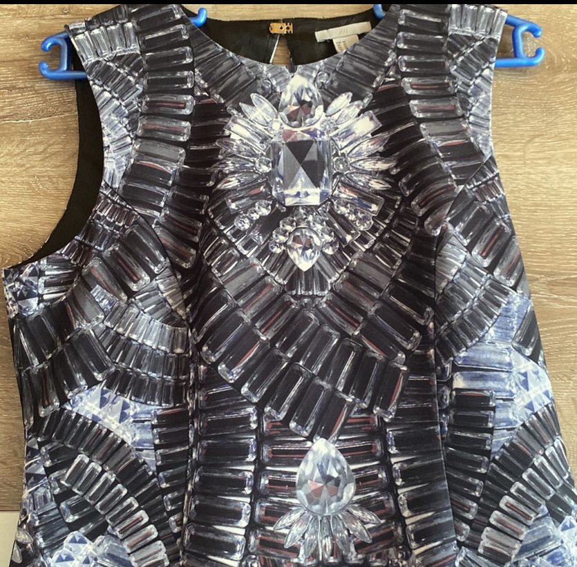 Gri V Yakalı Bohem Midi Kalem Elbise - Görsel 2