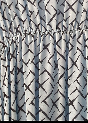 Mavi Bohem Uzun Kollu Uzun Elbise şifon - Görsel 2