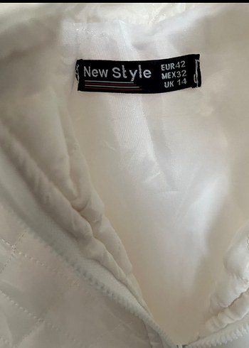 Beyaz Kadın Midi Fermuarlı Yelek - Görsel 3