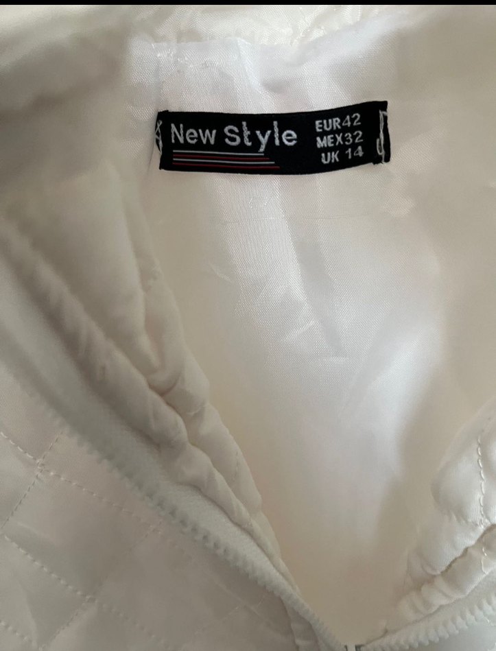 Beyaz Kadın Midi Fermuarlı Yelek - Görsel 3