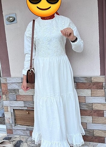 38 Beden beyaz Renk Beyaz elbise