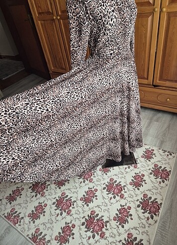 Diğer Saten Leopar elbise