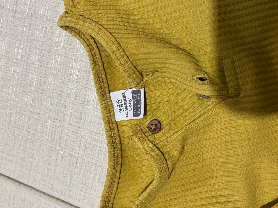 Sarı Yüksek Yakalı Hamile Triko - Görsel 3