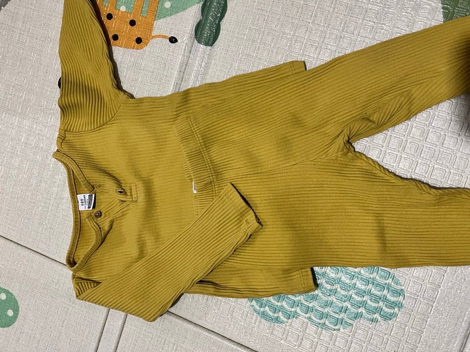 Sarı Yüksek Yakalı Hamile Triko - Görsel 2