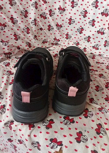 Kız Çocuk Siyah-Pembe Spor Ayakkabı Velcro - Görsel 4