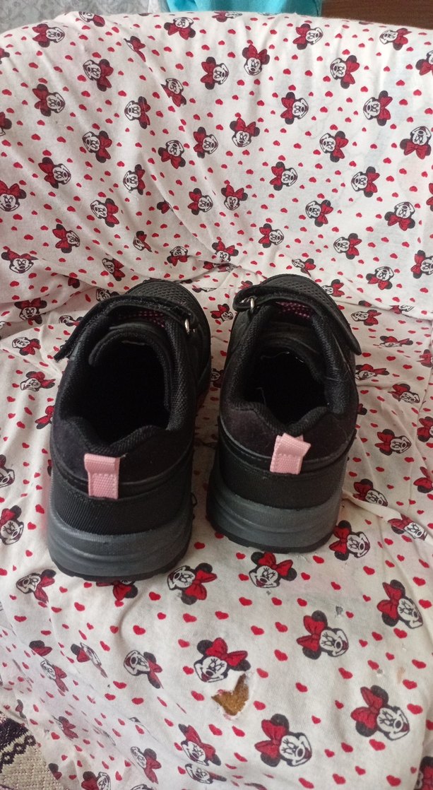 Kız Çocuk Siyah-Pembe Spor Ayakkabı Velcro - Görsel 4