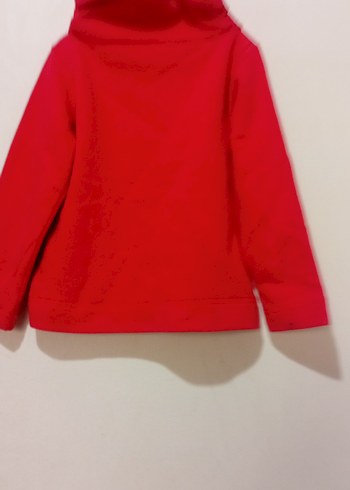 Diğer Kız Çocuk Kırmızı Yüksek Yakalı Sweatshirt