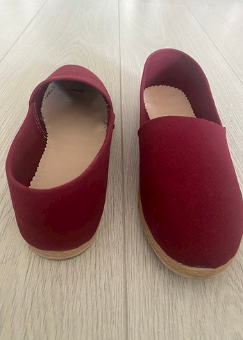 Bordo Bez Babet Ayakkabı - Görsel 4