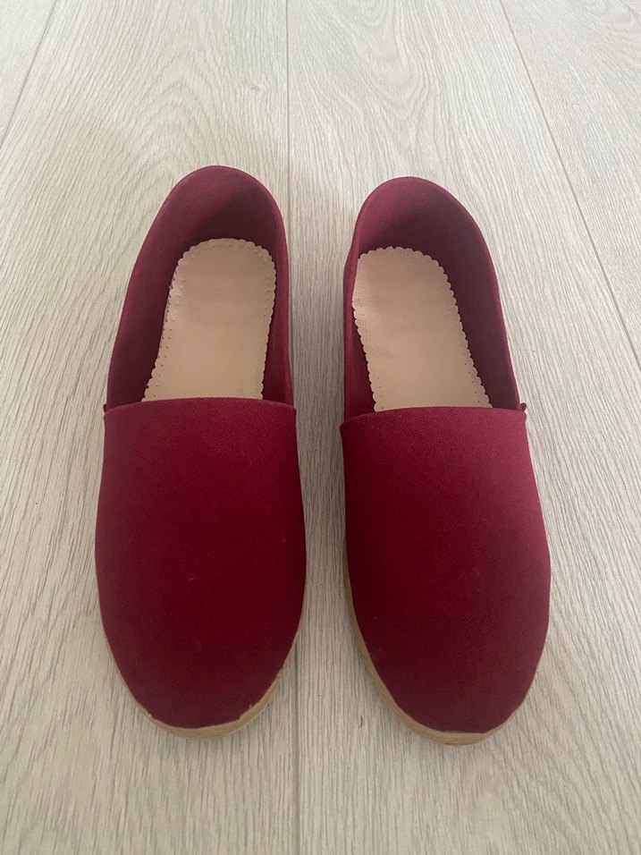 Bordo Bez Babet Ayakkabı - Görsel 5