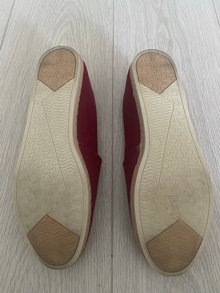 Bordo Bez Babet Ayakkabı - Görsel 3