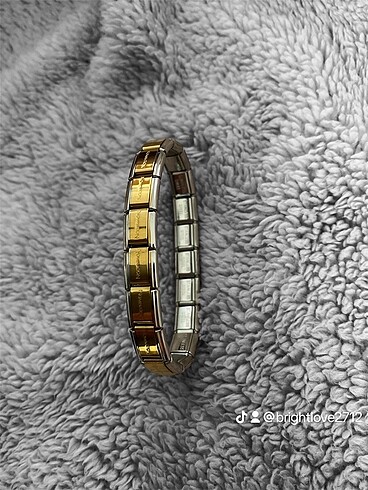 Çelik Gold&Gümüş İtalyan Charm Bileklik