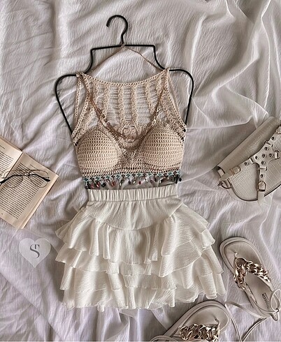 Crop boncuk detaylı