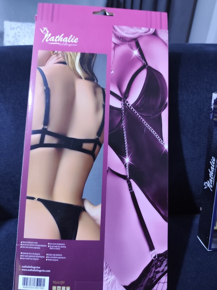 Zincir Detaylı Siyah Gotik Vücut Zinciri - Görsel 2