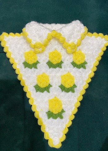 Sarı Detaylı Örgü Banyo lif - Görsel 4