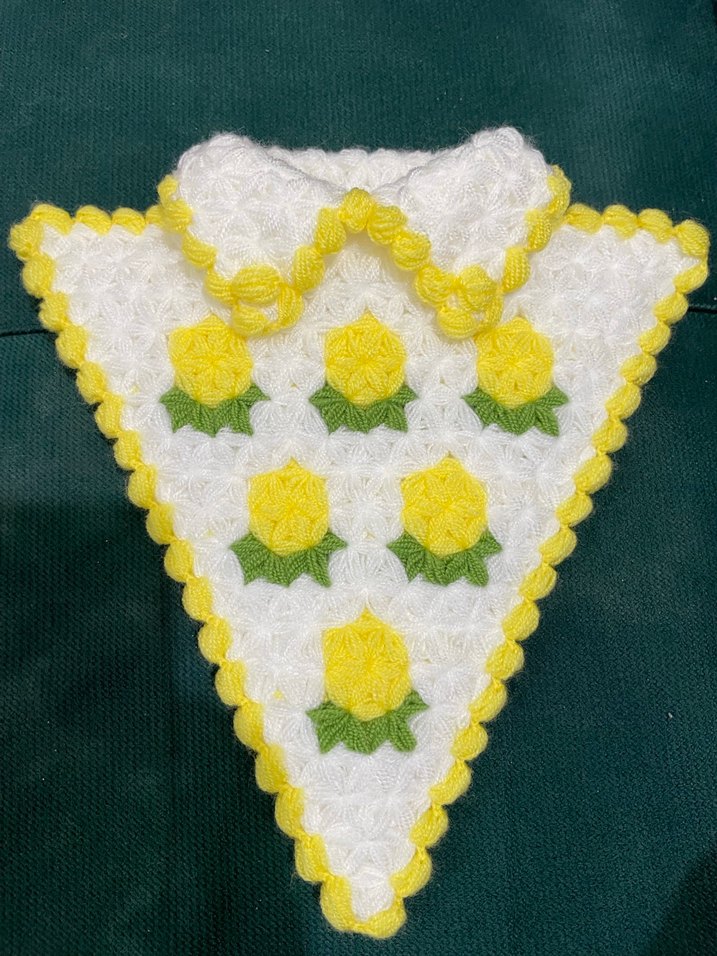 Sarı Detaylı Örgü Banyo lif - Görsel 4