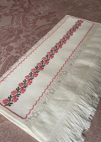 Kanaviçe işlemeli havlu büyük boy - Görsel 2