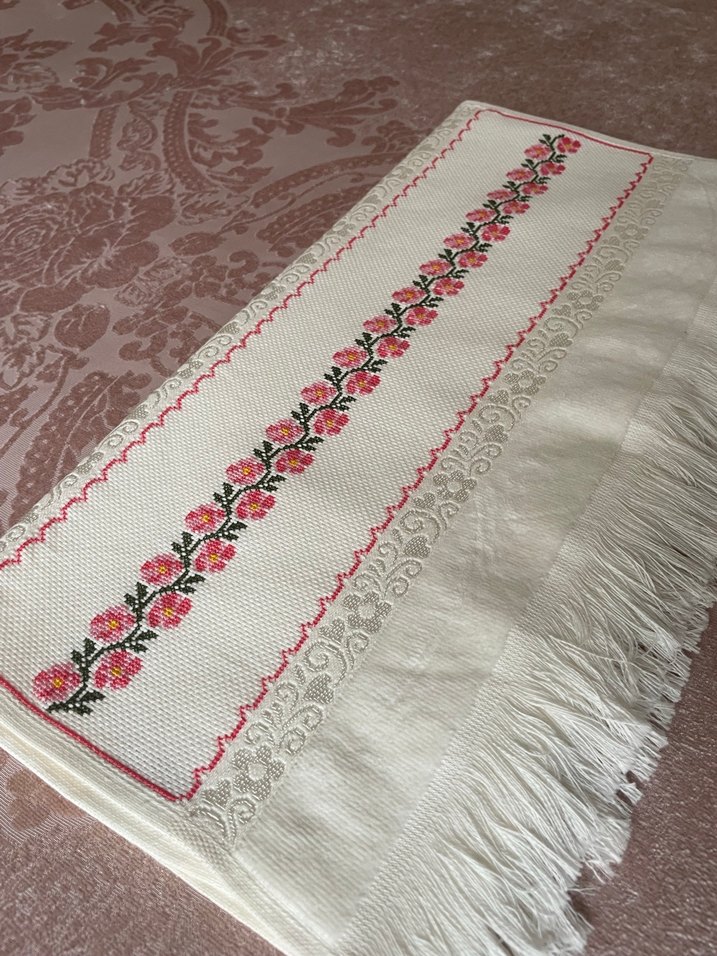 Kanaviçe işlemeli havlu büyük boy - Görsel 2