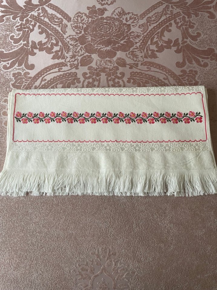 Kanaviçe işlemeli havlu büyük boy - Görsel 4