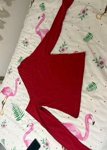 Kırmızı Drapeli Hamile Bluzu, Uzun Kollu - Görsel 2