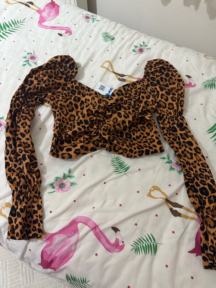 Kahverengi Leopar Desenli Kedi Elbisesi - Görsel 2