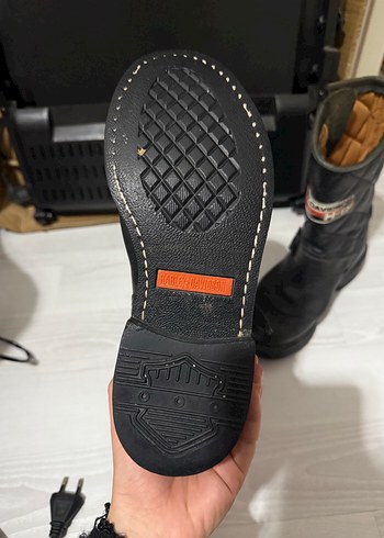 Erkek Siyah Deri Biker Botlar - Görsel 7