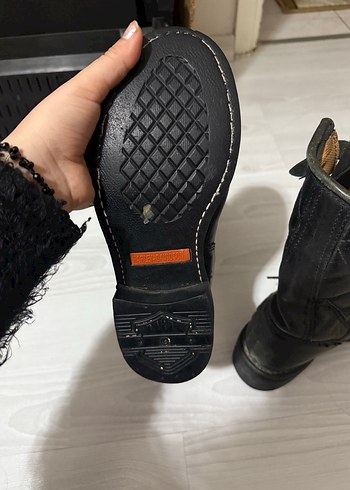 Erkek Siyah Deri Biker Botlar - Görsel 6