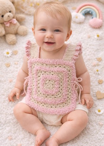 Kız Çocuk Pembe Dantel Detaylı Örgü süveter - Görsel 2