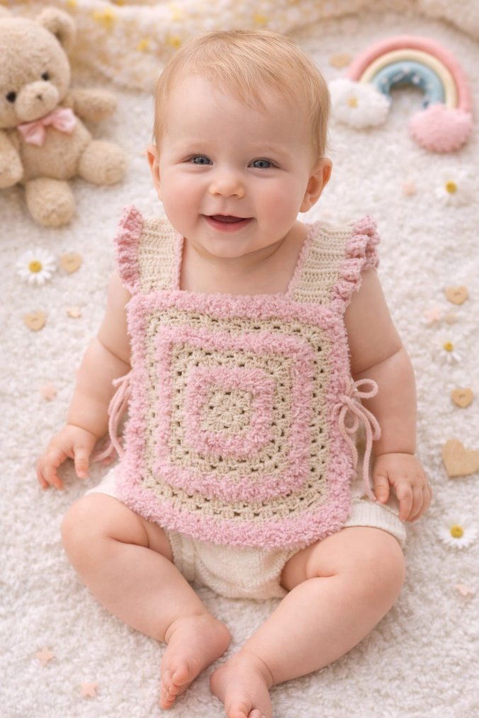 Kız Çocuk Pembe Dantel Detaylı Örgü süveter - Görsel 2